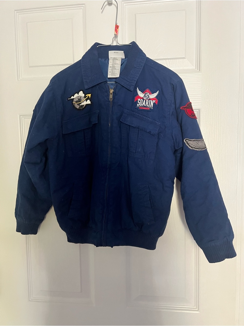 Disney Navy Soarin' Patch Bomber Jacket